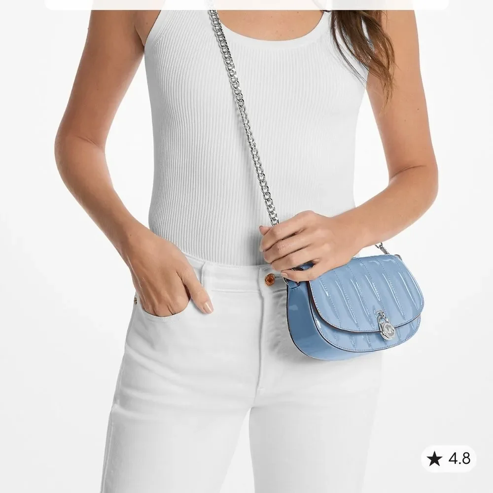 Michael Kors Blue Quilted Shoulder Bag - Picture 2 of 11
